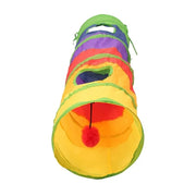Rainbow Cat Tunnel - Collapsible Play Tube for Cats & Puppies